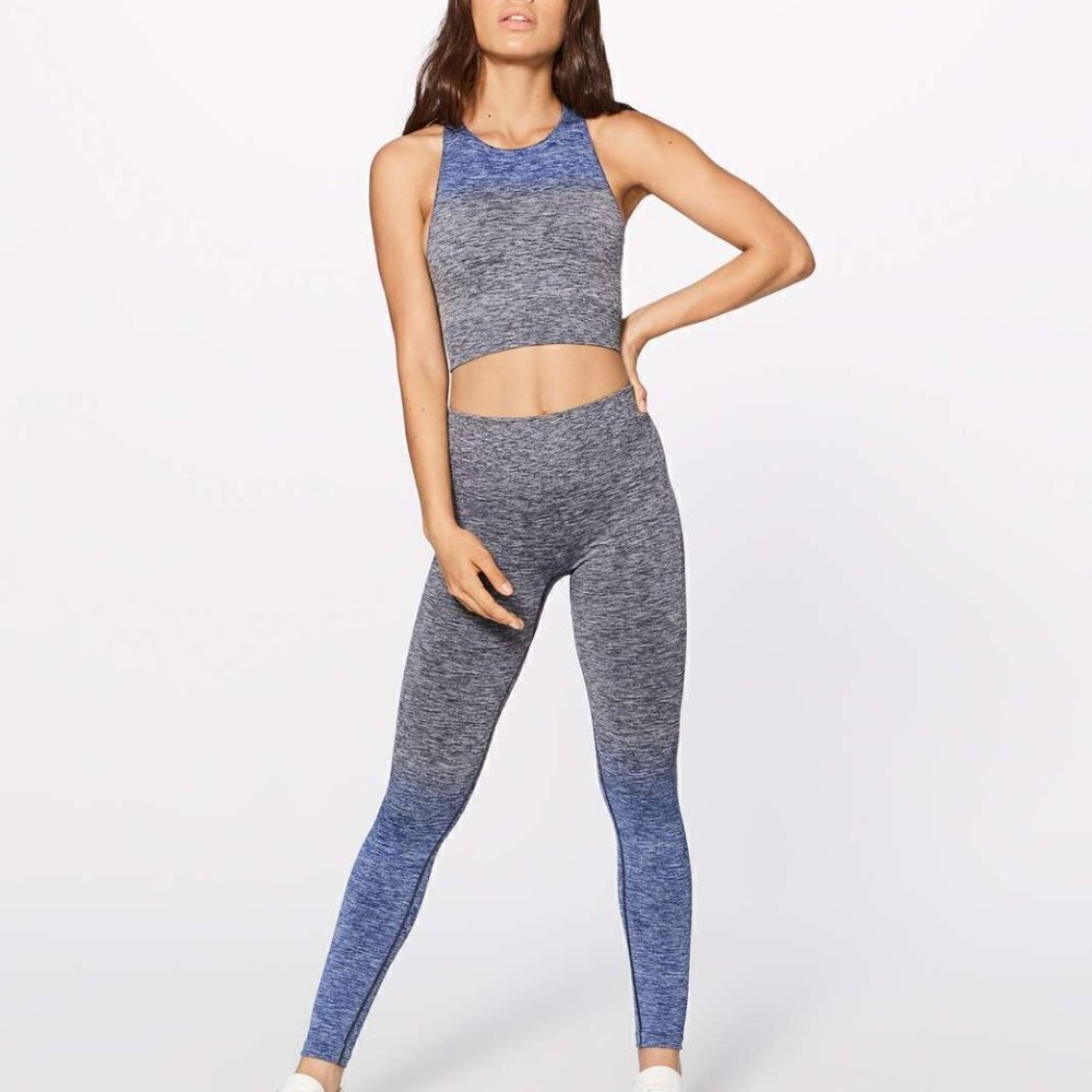 NWT Lululemon Balance Resist 7/8 Tight (25") Midnight Navy White Psychic Size 4 - Picture 7 of 9